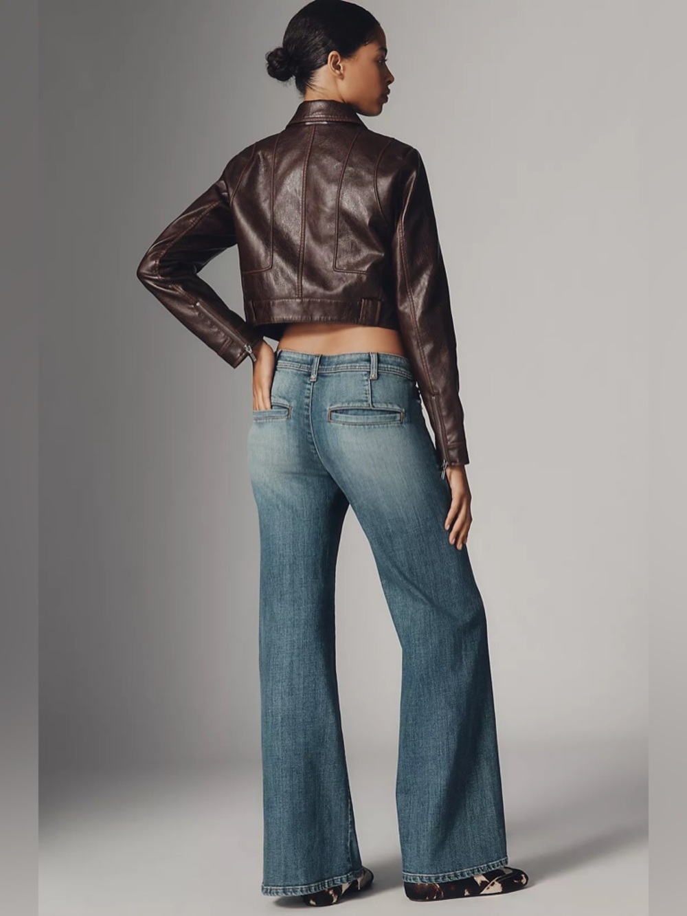 Anthropologie Pilcro Biker Mid-Rise Flare Jeans Size 26 - Picture 2 of 9